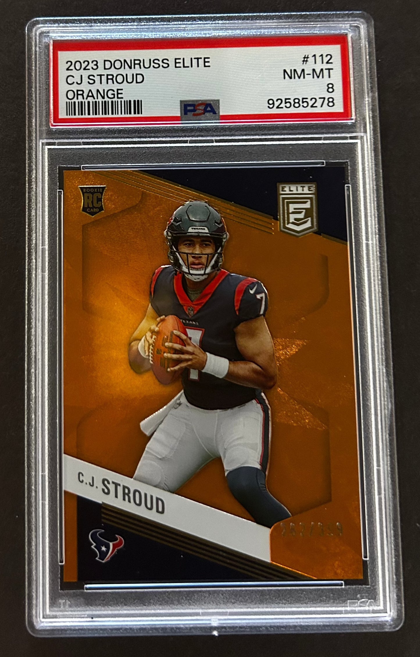 CJ Stroud Orange /399 - PSA 8 - 2023 Panini Donruss Elite