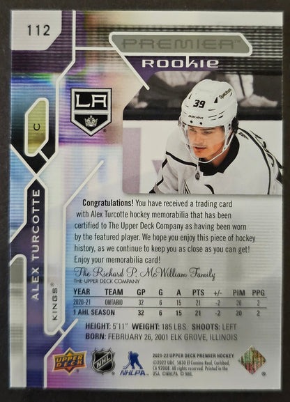 Alex Turcotte Premier Rookie Jersey - 2020/21 Premier