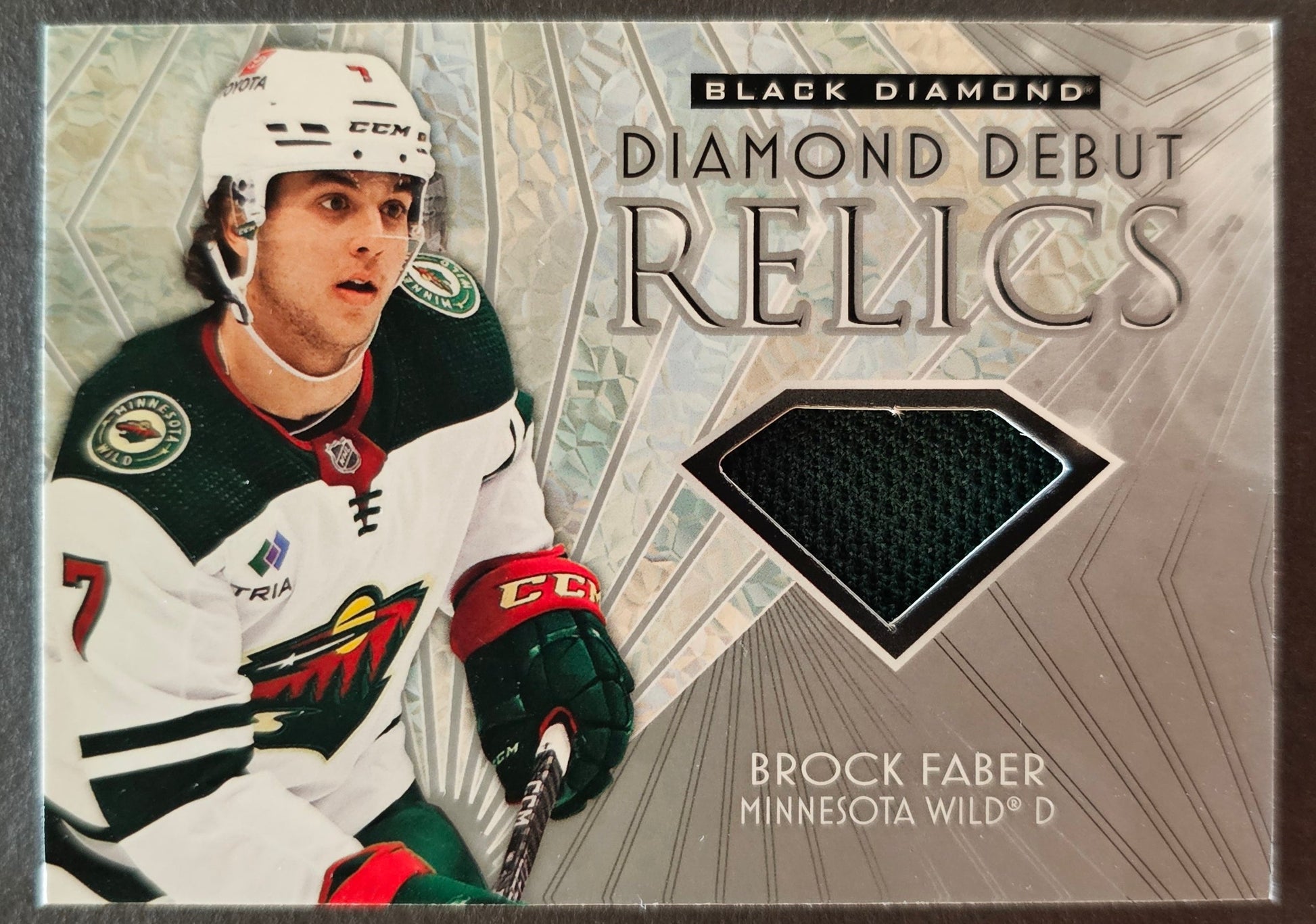 Brock Faber Diamond Debut Relics Jersey - 2023/24 Black Diamond