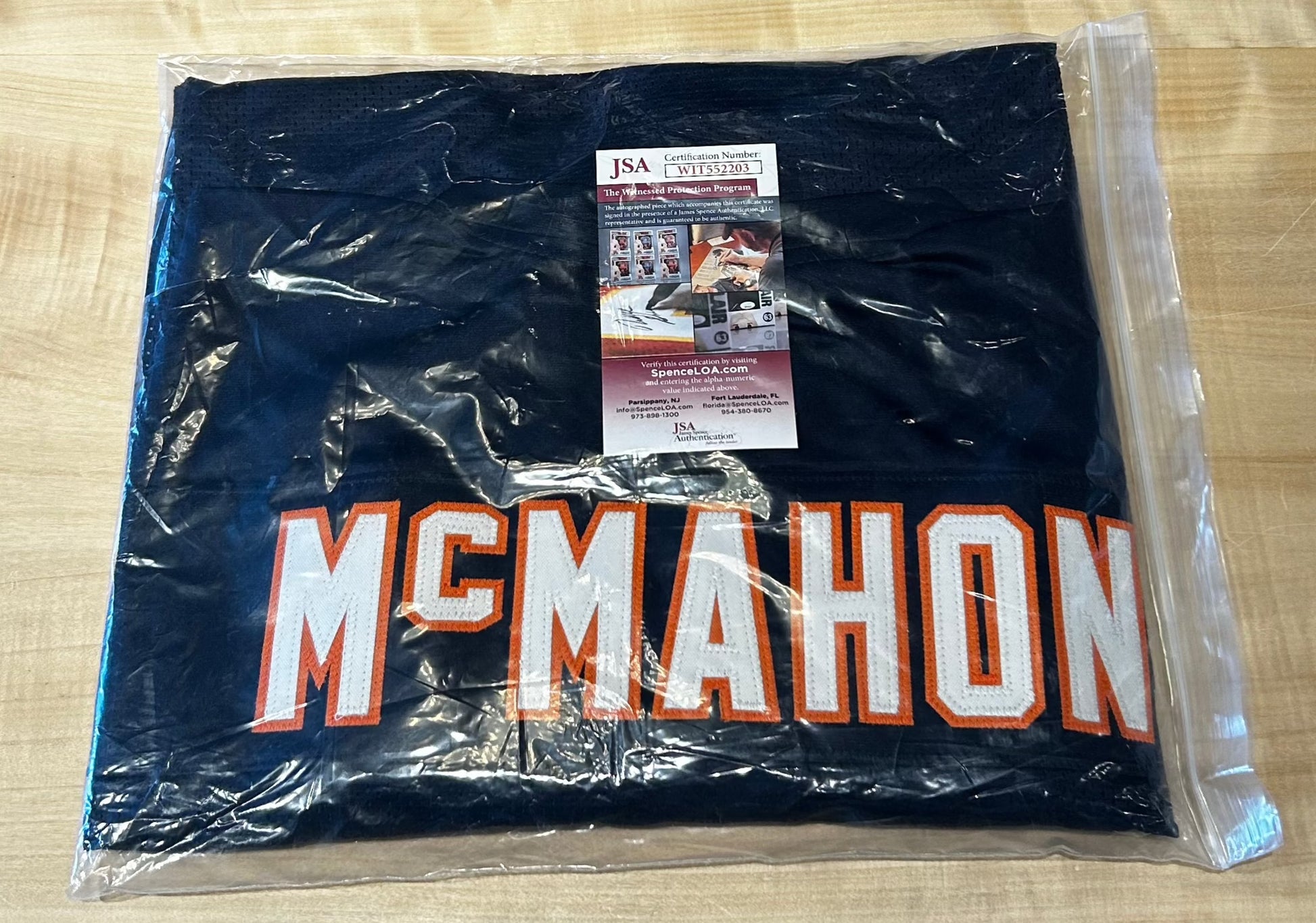 Jim McMahon Autographed Bears Jersey - JSA Certified Authenticate Signature