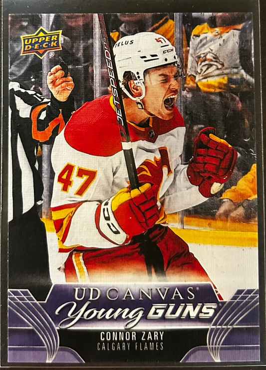 Connor Zary UD Canvas Young Guns #C380 - 2023/24 Extended Series 