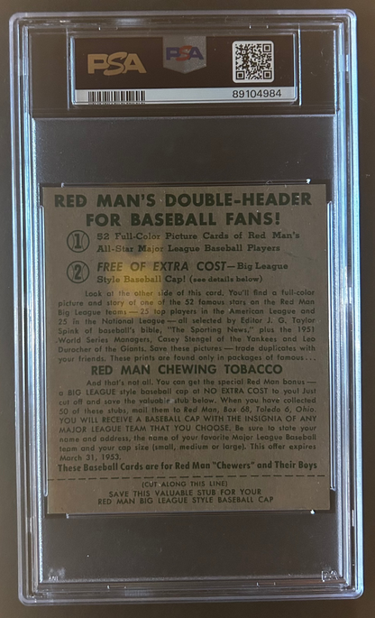 Bobby Thomson - PSA 6 - 1952 Red Man Tobacco