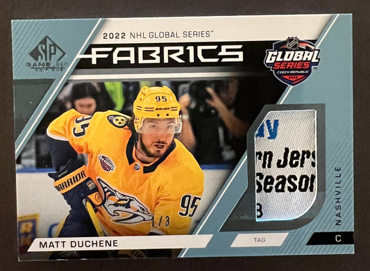 Nick Duchene Global Series Fabrics Tag /3 - 2023/24 SP Game Used