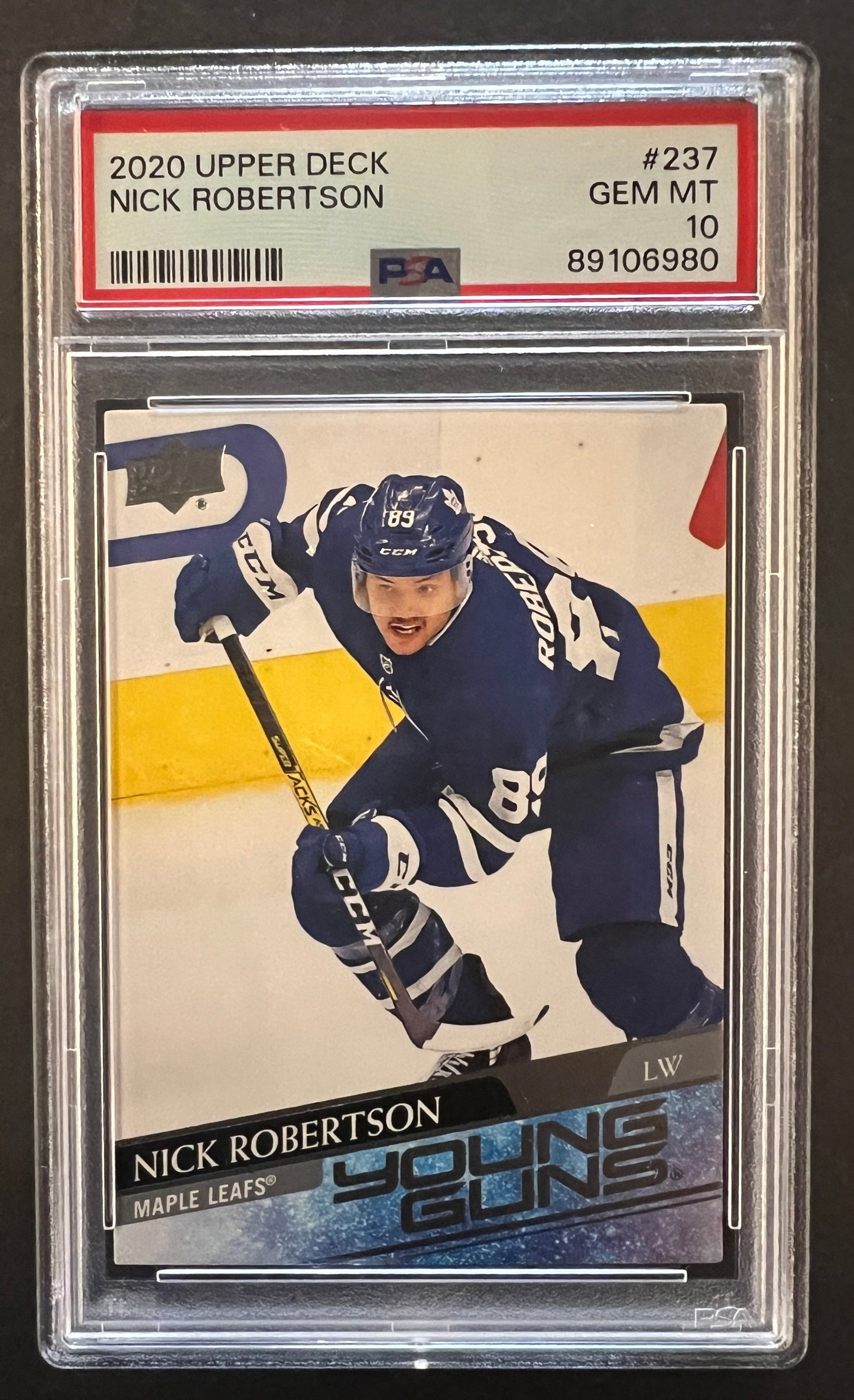 Nick Robertson Young Guns Rookie #237 - PSA 10 - 2020/21 Series 1 