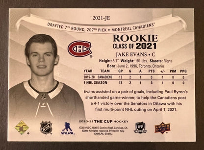 Jake Evans Rookie Class /249 - 2020/21 The Cup