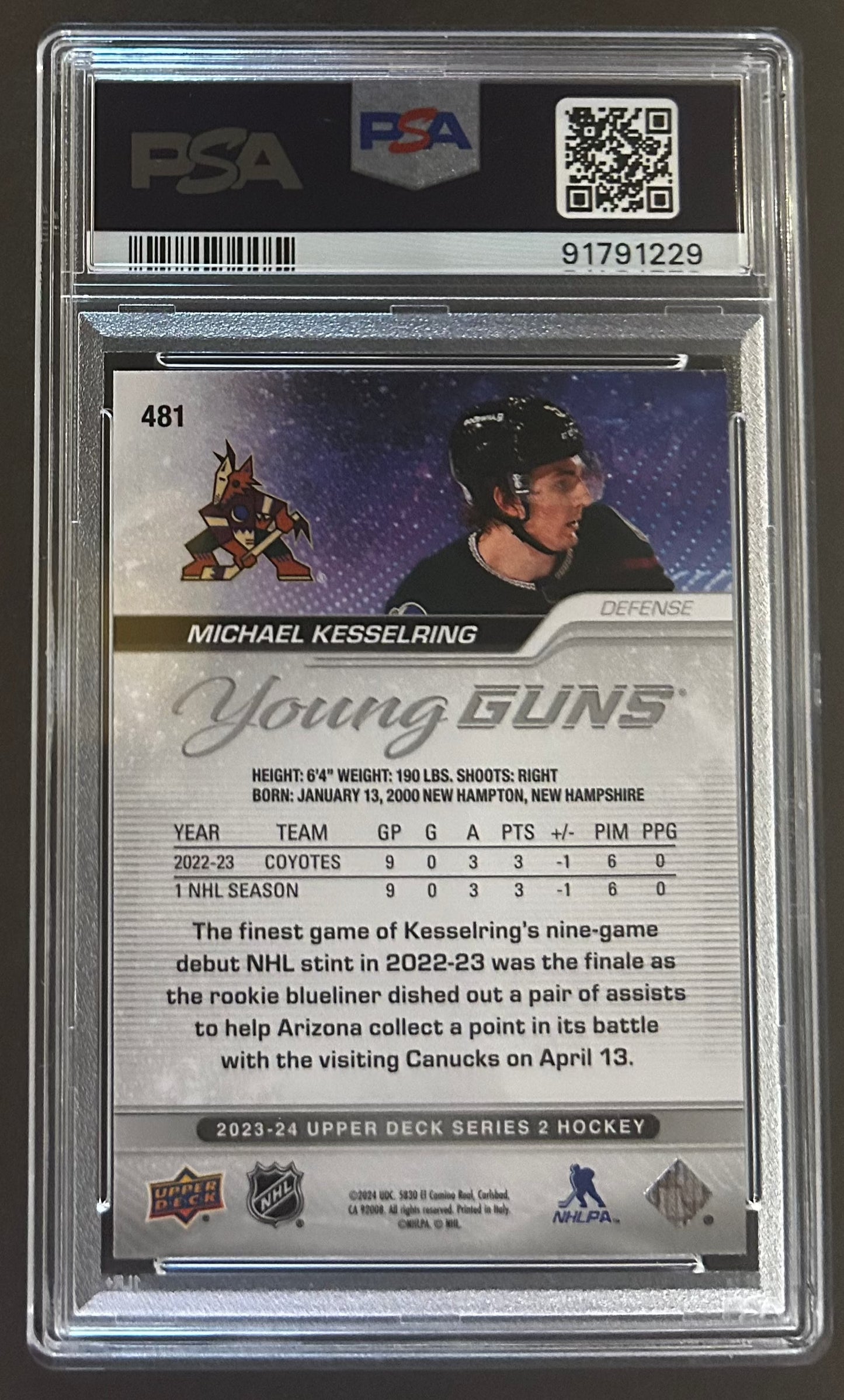 Michael Kesselring Young Guns - PSA 10 - 2023 Series 2