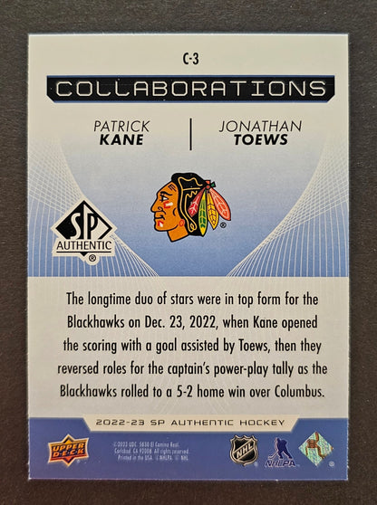 Kane / Toews Blackhawks Collaborations Blue - 2022/23 SP Authentic