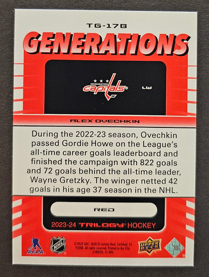 Alex Ovechkin Generations Red /799 - 2023/24 Trilogy