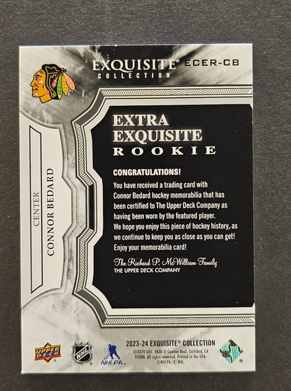 Connor Bedard Extra Exquisite Rookie Jersey - 2023/24 Black Diamond