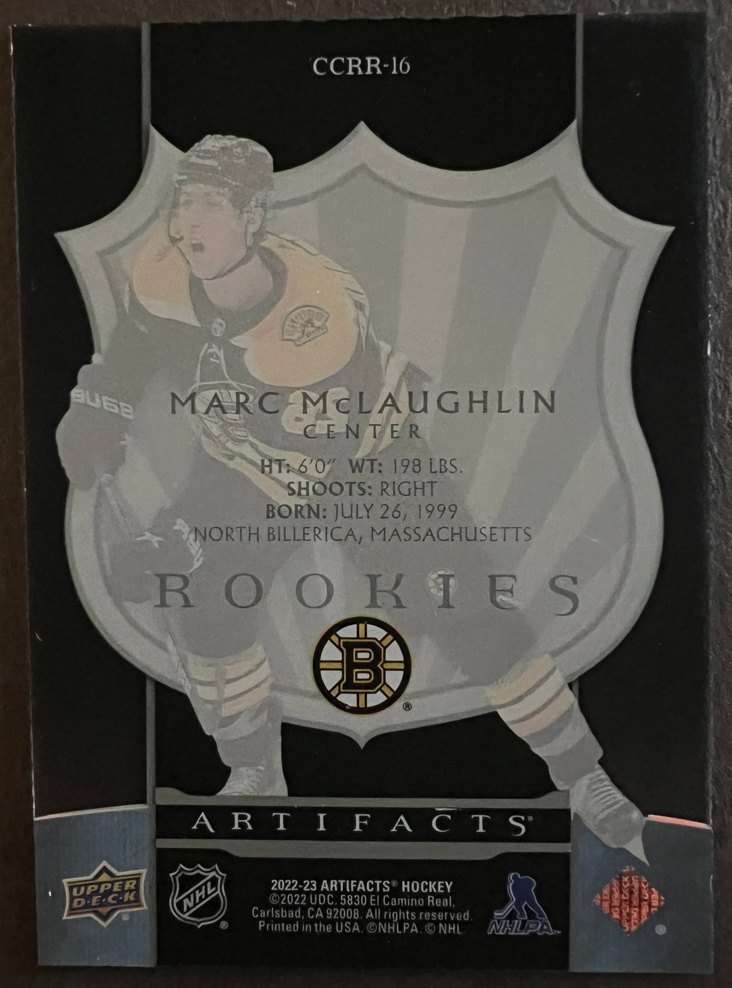 Marc Mclaughlin Clear Cut Retro Rookie - 2022/23 Artifacts