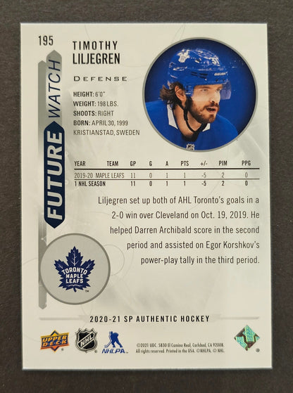 Timothy Liljegren Future Watch /999 - 2020/21 SP Authentic