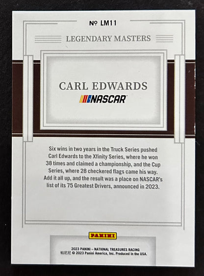 Carl Edwards Legendary Masters /25 - 2023 Panini National Treasures