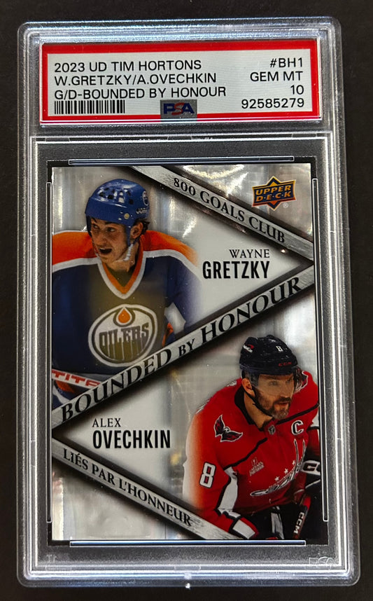 Gretzky / Ovechkin Bounded By Honour - PSA 10 - 2023/24 Tim Hortons