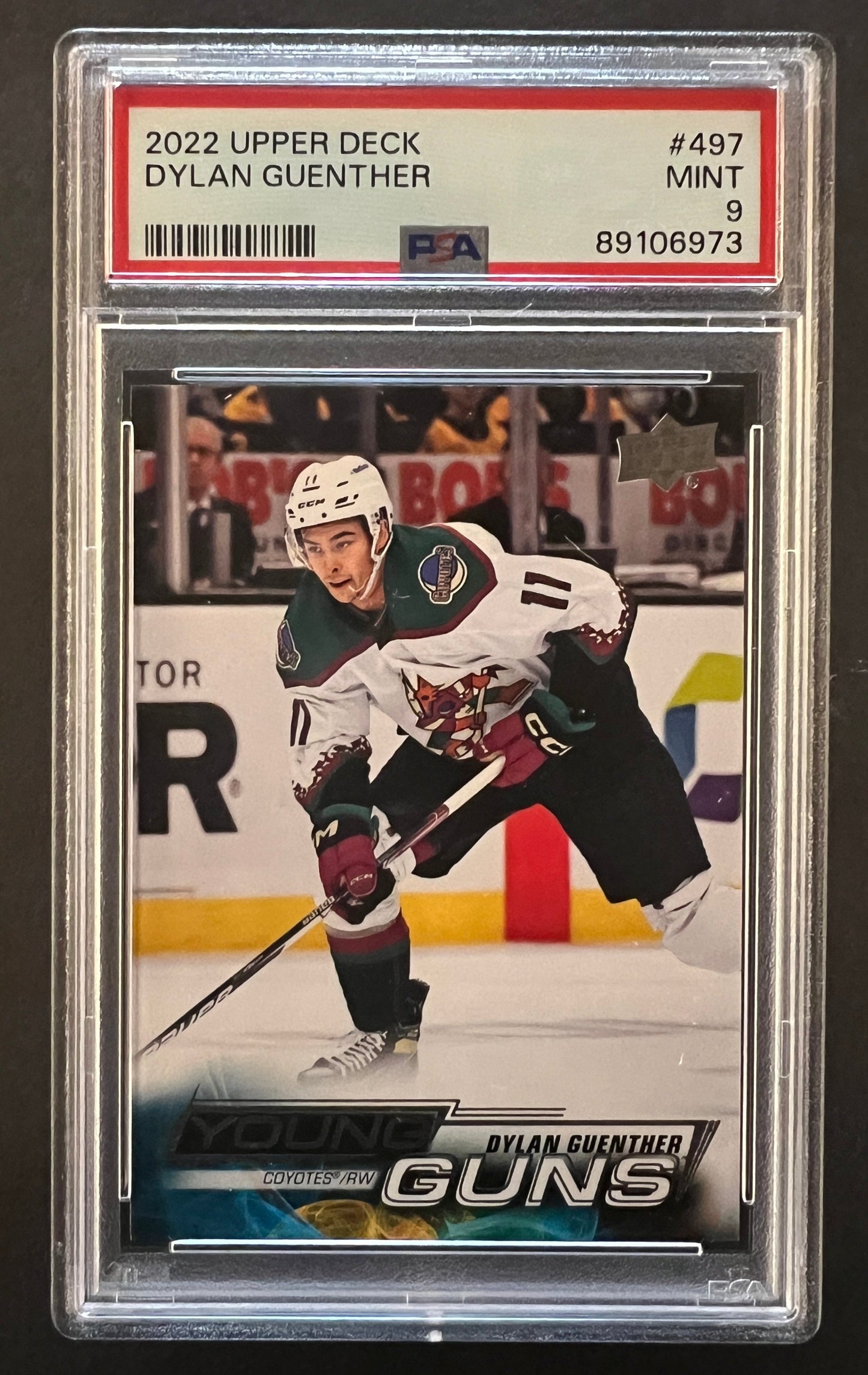 Dylan Guenther Young Guns Rookie #497 - PSA 9 - 2022/23 Series 2