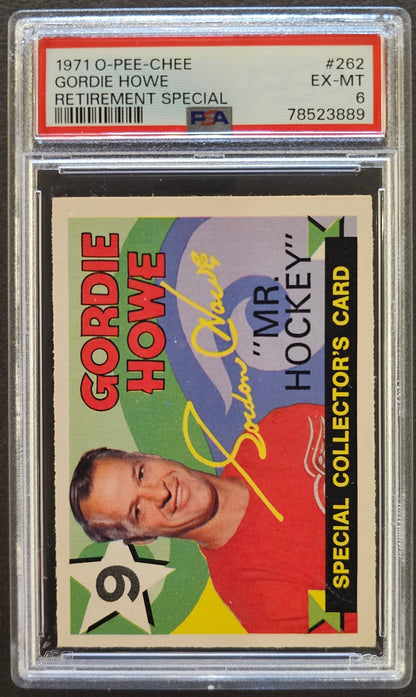 Gordie Howe Retirement Special #262 Graded PSA 6 - 1971 O-Pee-Chee