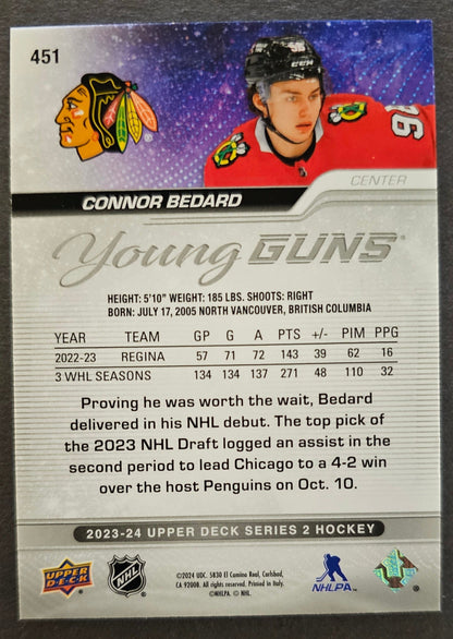 Connor Bedard Young Guns (Rookie) #451 - 2023/24 Series 2