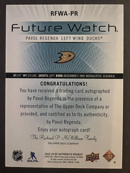 Pavol Regenda Retro Future Watch Auto /699 - 2022/23 SP Authentic