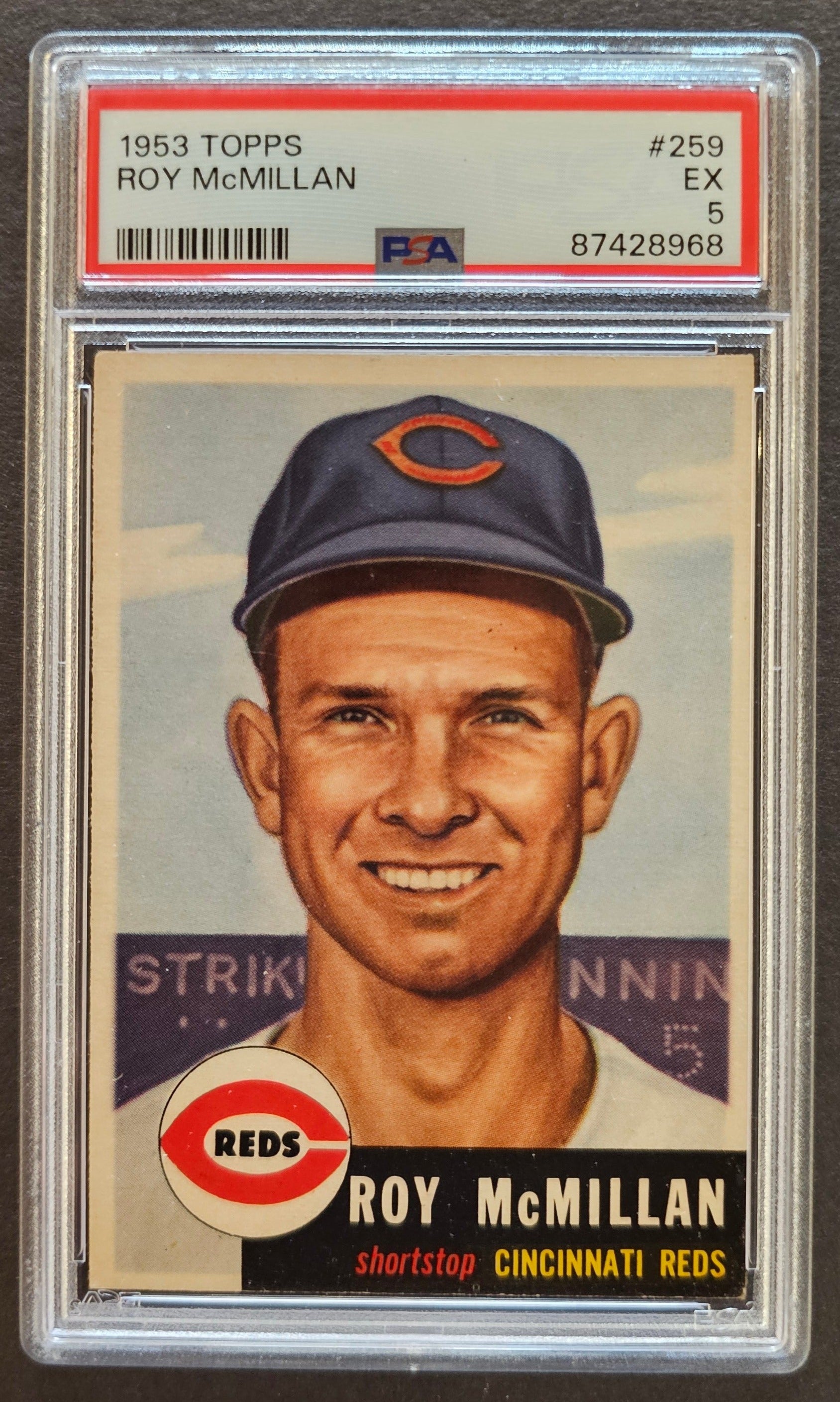 Roy McMillan #259 Reds Graded PSA 5 - 1953 Topps