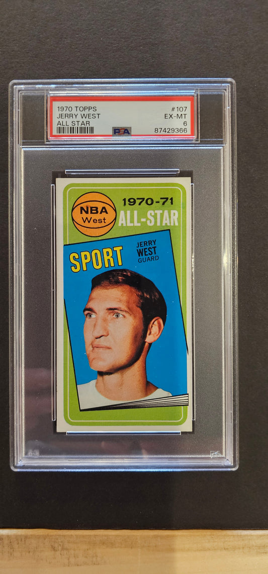 Jerry West #107 All Star Graded PSA 6 - 1970 Topps
