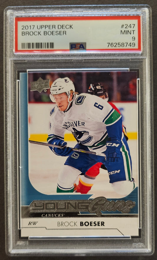 Brock Boeser Young Guns Rookie #247 Graded PSA 9 - 2017/18 Upper Deck