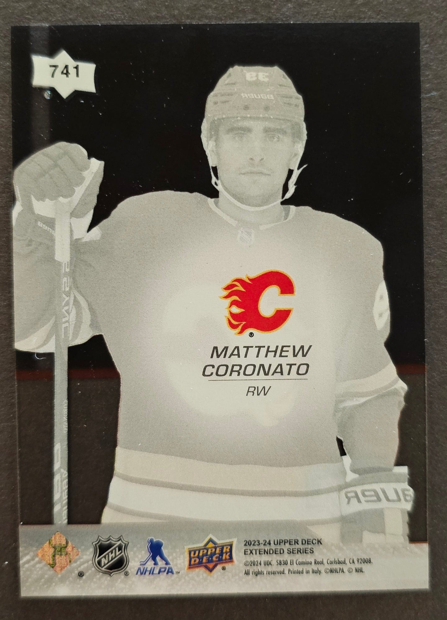 Matthew Coronato 1st Round Rookies Draft Pick Clear Cut - 2023/24 Extended Series