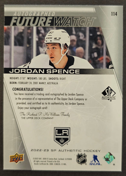 Jordan Spence Future Watch Auto /999 - 2022/23 SP Authentic