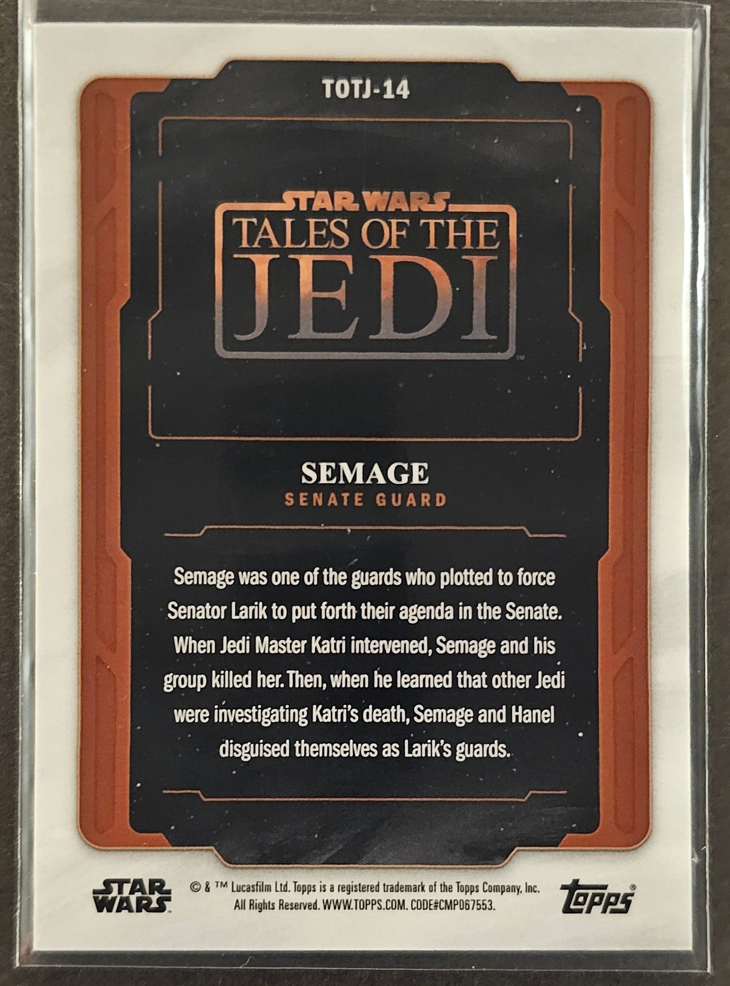 Semage Senate Guard Gold Refractor /50 - 2023 Topps Finest Star Wars