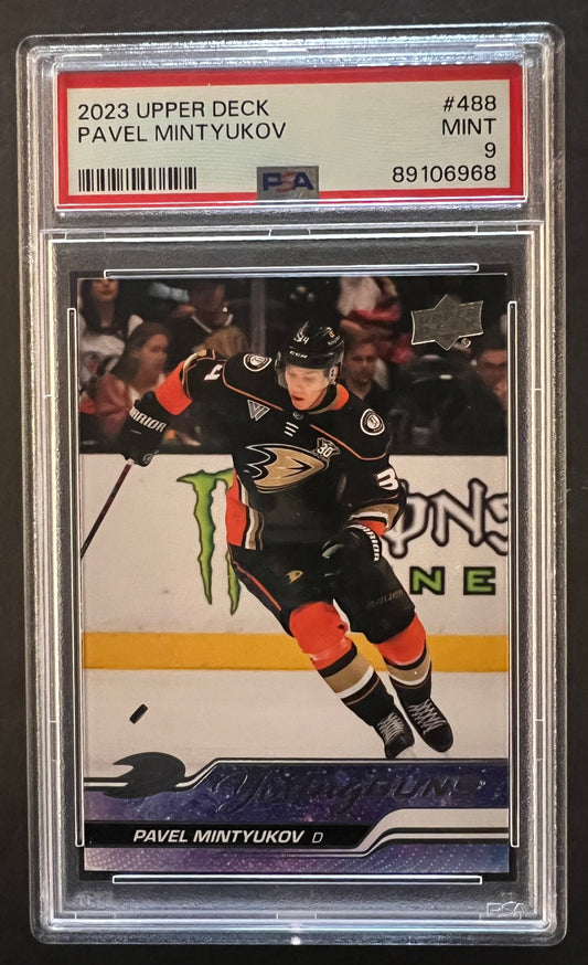 Pavel Mintyukov Young Guns Rookie #488 - PSA 9 - 2023/24 Series 2