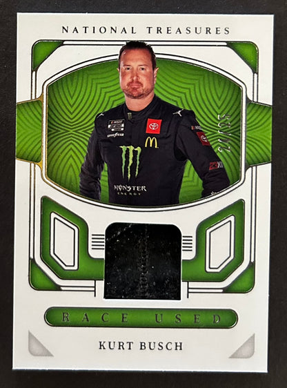 Kurt Busch Race Used Glove /25 - 2023 Panini National Treasures 