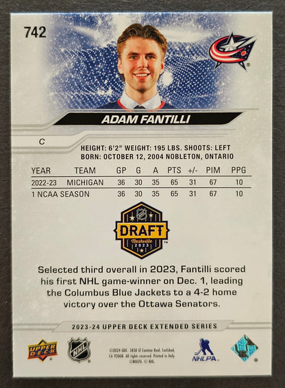 Adam Fantilli 1st Round Rookies Draft Pick - 2023/24 Extended Series