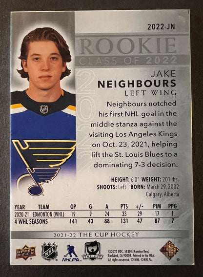 Jake Neighbours Rookie Class of 2022 /249 - 2021/22 The Cup