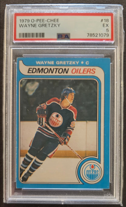 Wayne Gretzky Rookie Card #18 Graded PSA 5 - 1979 O-Pee-Chee