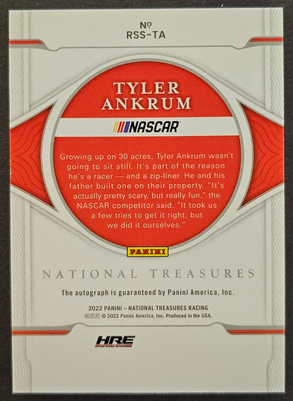 Tyler Ankrum Rookie Auto - 2022 National Treasures Racing