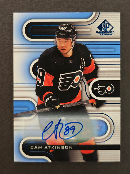 Cam Atkinson Base Auto - 2022/23 SP Game Used