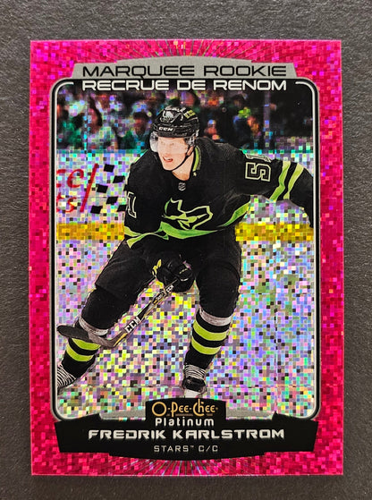 Fredrik Karlstrom Marquee Rookie Violet Pixels /299 - 2022/23 O-Pee-Chee Platinum