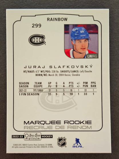 Juraj Slafkovsky Marquee Rookie Rainbow - 2022/23 O-Pee-Chee Platinum