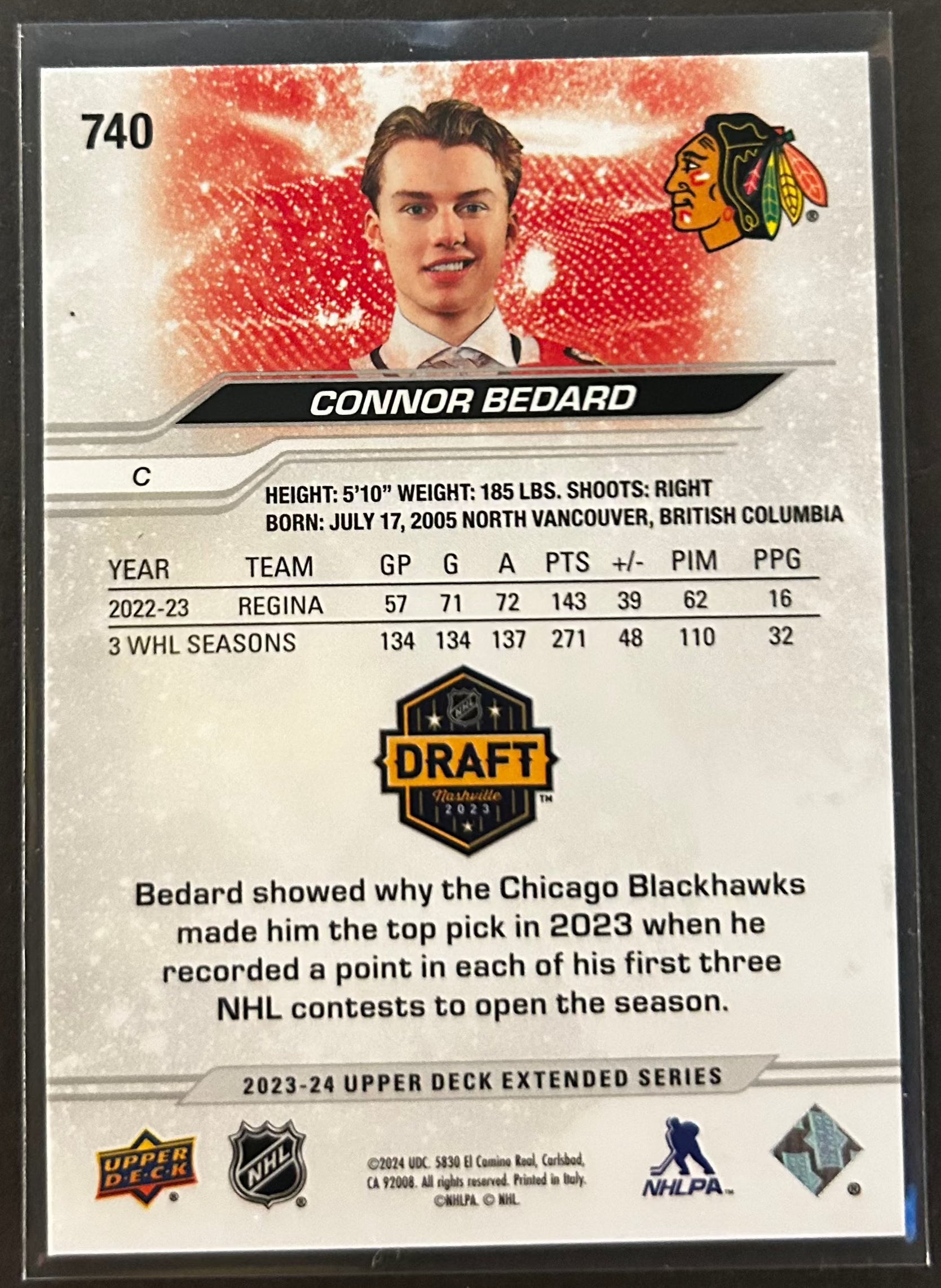 Connor Bedard Draft - 2023/24 Extended Series