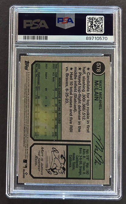 Matt Mclain Heritage - PSA 10 - 2023 Topps