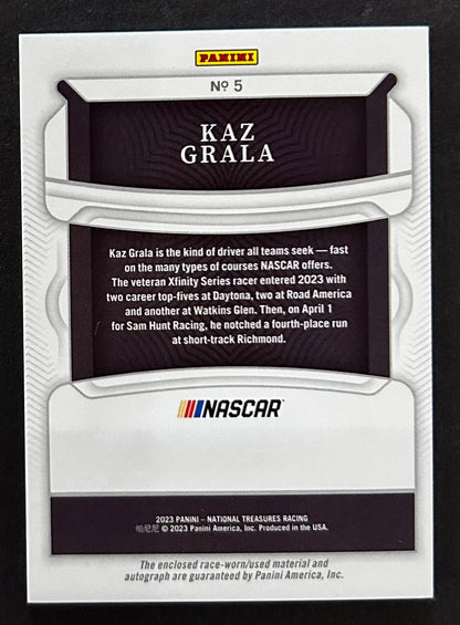 Kaz Grala Colossal Material Signatures /99 - 2023 Panini National Treasures