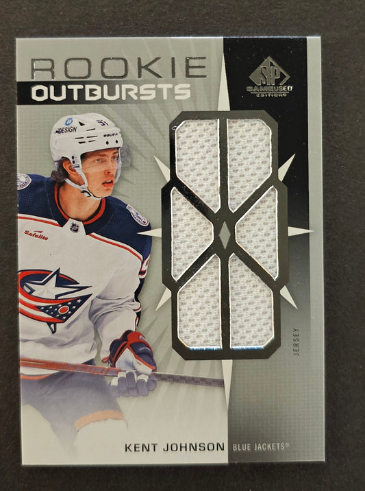 Kent Johnson Rookie Outbursts Jersey - 2022/23 SP Game Used