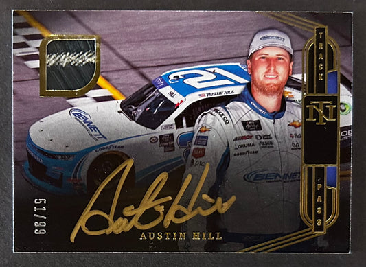 Austin Hill Track Pass Auto Race Used Materials /99 - 2023 Panini National Treasures