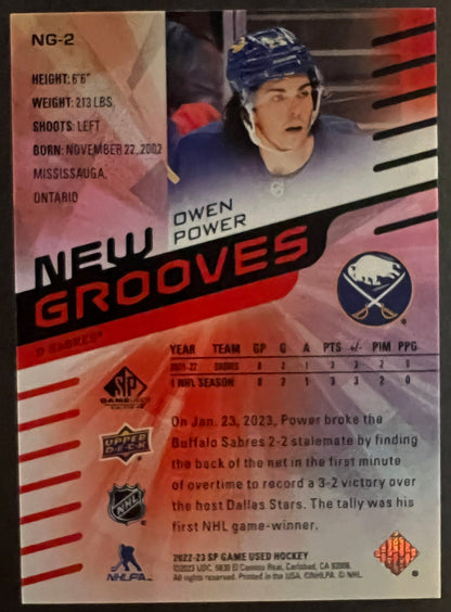 Owen Power New Grooves Gold /99 - 2022/23 SP Game Used