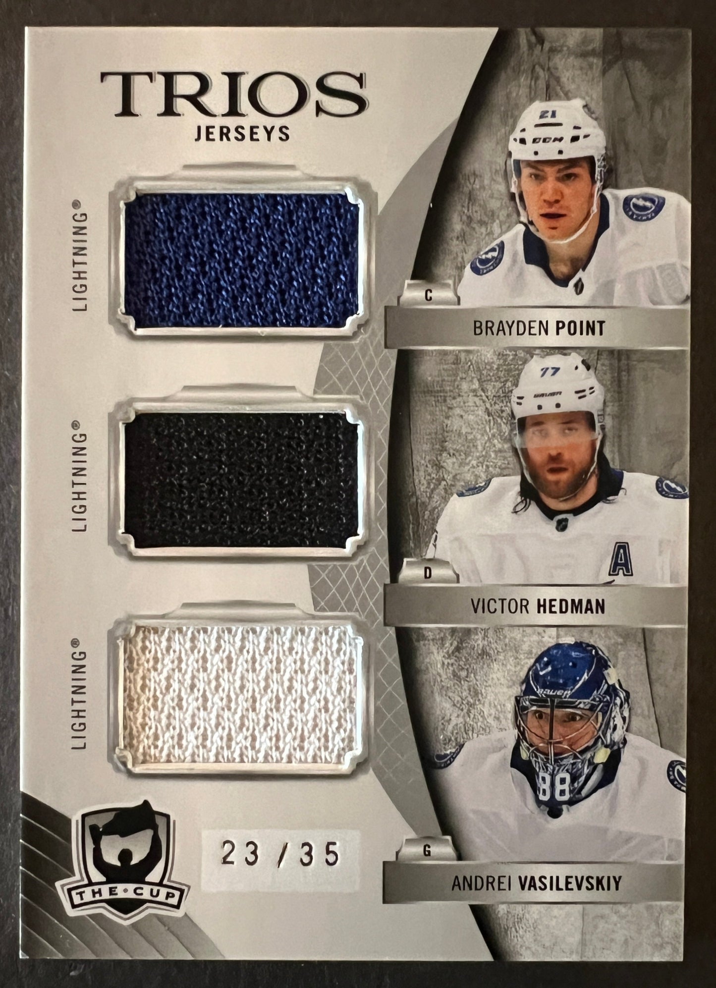 Point/Hedman/Vasilevskiy Trio Jerseys /35 - 2020/21 The Cup