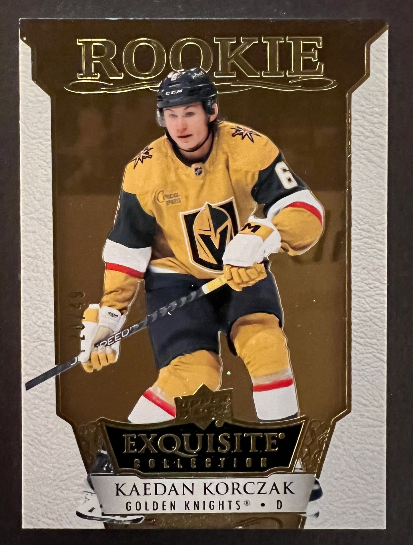 Kaeden Korczak Exquisite Collection Rookie Gold /49 - 2022/23 Ice