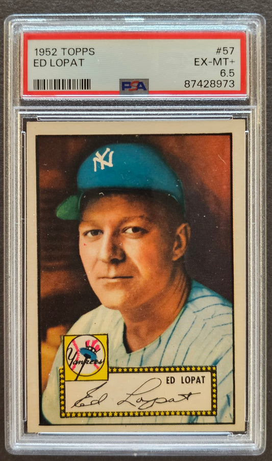 Ed Lopat #57 Graded PSA 6.5  - 1952 Topps