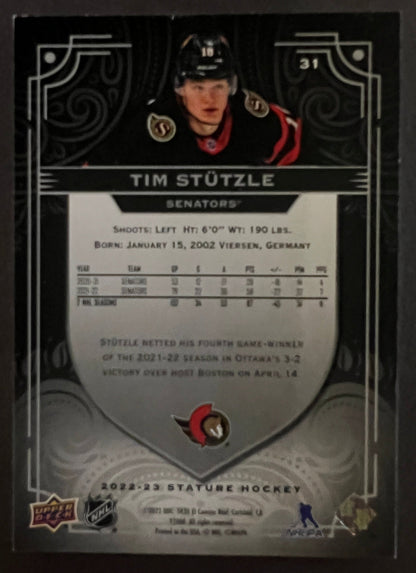 Tim Stutzle Stature Black /15 - 2022/23 Stature