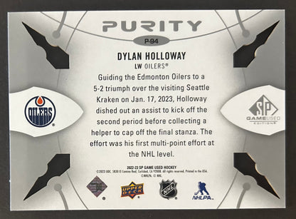 Dylan Holloway Purity - 2022/23 SP Game Used