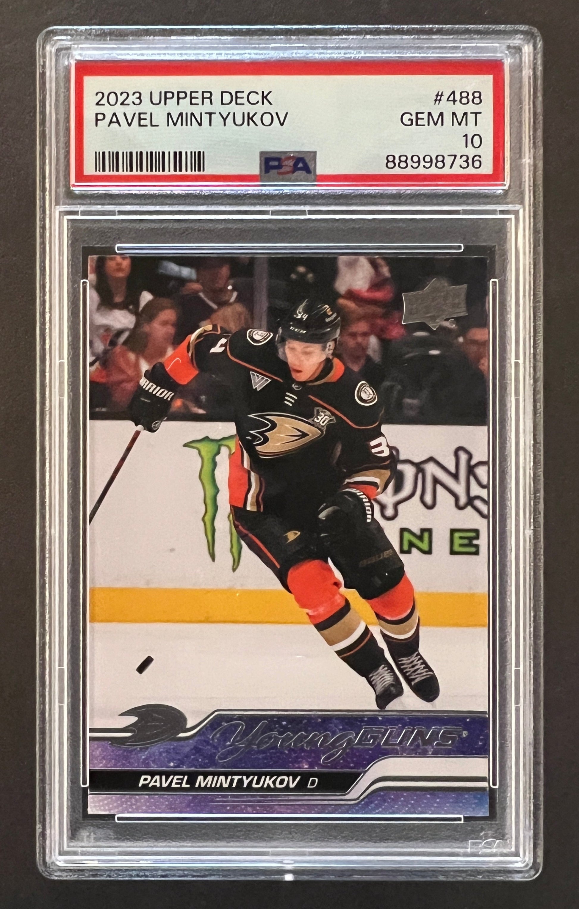 Pavel Mintyukov Young Guns Rookie #488 - PSA 10 - 2023/24 Series 2