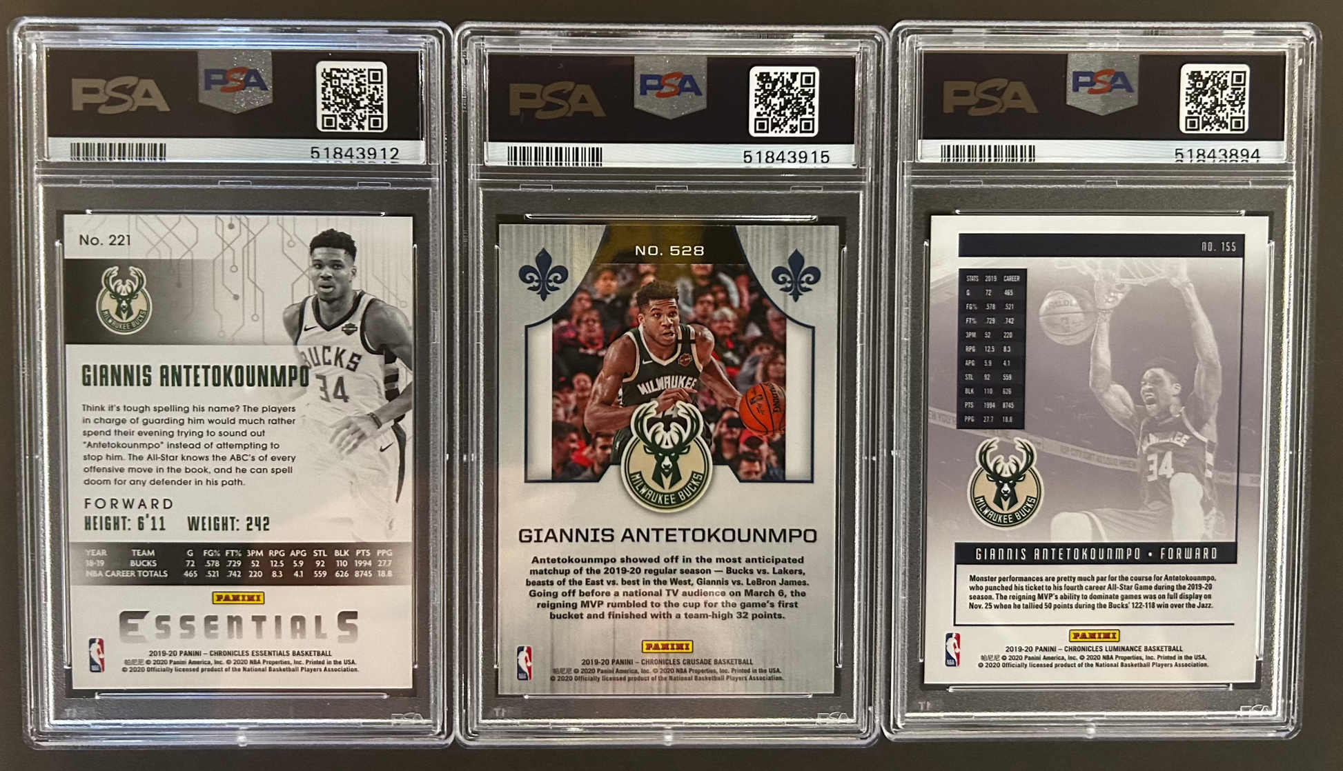 Giannis Antetokounmpo - 2019 Panini Chronicles