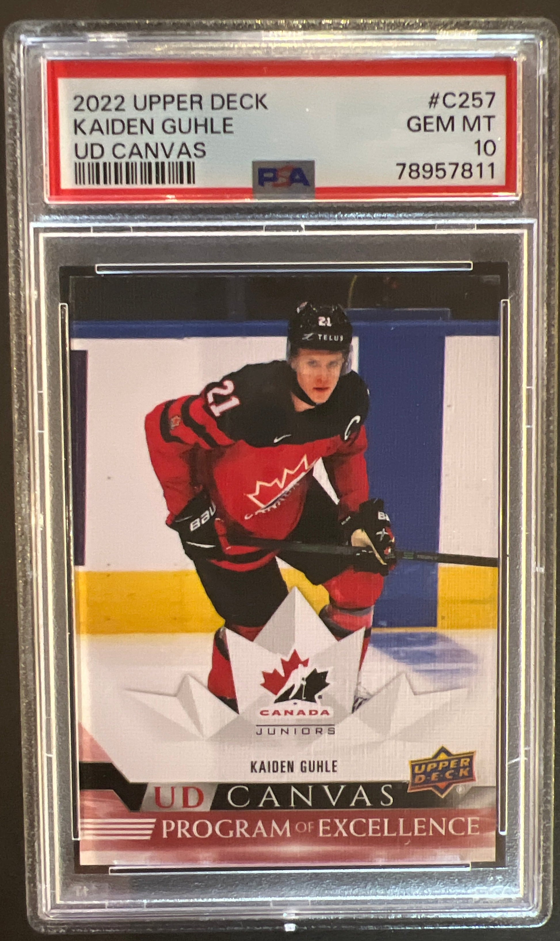 Kaiden Guhle Young Guns Canvas Program Of Excellence #C257 Graded PSA 10 - 2022/23 Series 2